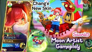 CHANG'E NEW SANRIO SKIN GAMEPLAY😍| MOON ARTIST🌙🎨🖌️