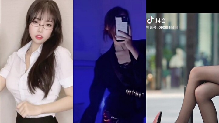 『Exclusive 100 seconds』Do you like this black silk queen with black silk and white silk short skirt 