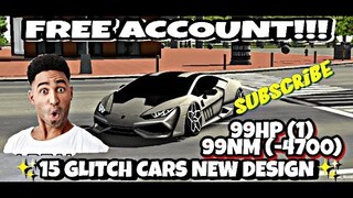 || CAR PARKING MULTIPLAYER 4.8.2 || FREE ACCOUNT GIVEAWAY || 15 GLITCH CARS NEW DESIGN