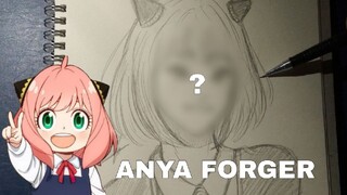 MENGGAMBAR SKETSA ANYA FORGER | SPYxFAMILY