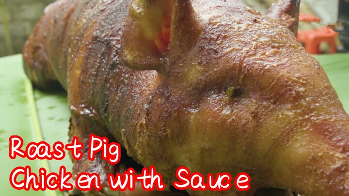Roast Pig + Chicken with Sauce