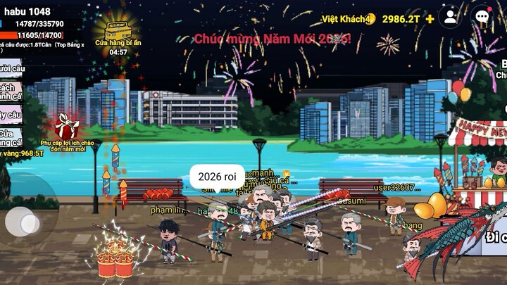 trò chơi câu cá vạn cân, vào game đầu năm và nhận phúc lợi năm mới
