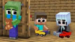 Monster School : Poor Baby Zombie Good Friend Baby Herobrine Rich - Sad Story - Minecraft Animation