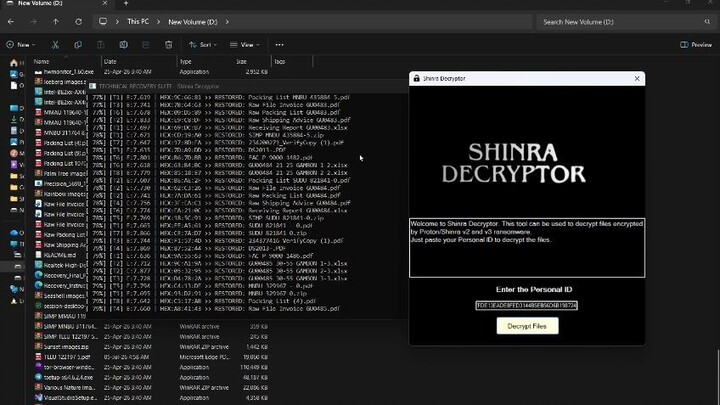 Shinra V3（Proton）勒索软件分析与恢复指南（.VVX3i06B / .Vz8tyqgm）