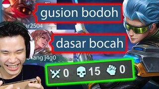 Prank Top 1 Gusion Mati 15X - Mobile Legends