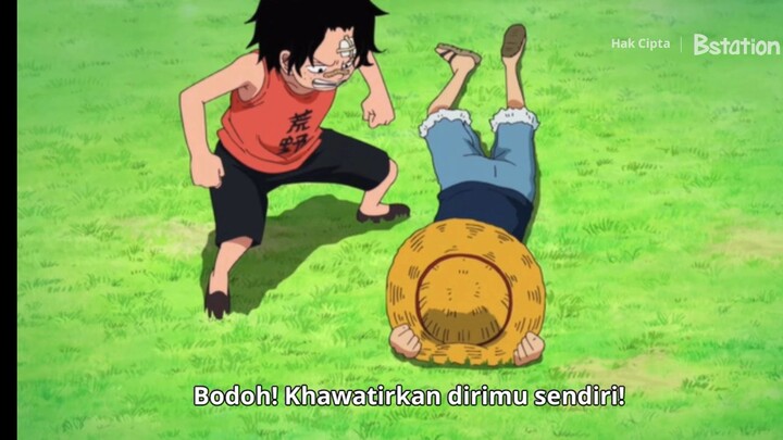 ketakutan Luffi kepada Ace bahwa Ace akan meninggal dunia
