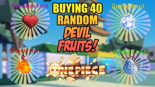 Buying 40 Random Fruits in A One Piece Game