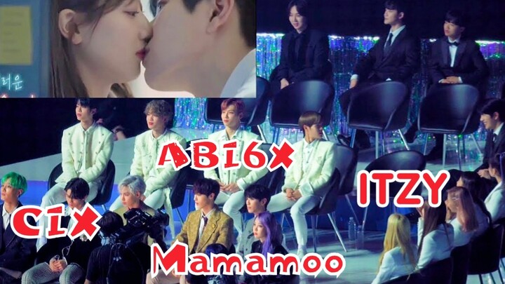 A "kissing" scene suddenly appeared! ITZY, Mamamoo, ABI6X, CIX's reaction