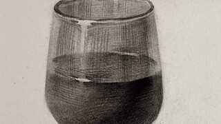 【رسم الطبيعة الصامتة】 طريقة رسم كوب زجاجي