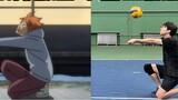 Realistic reproduction of the self-ball practice in Volleyball! Can the uploader succeed?
