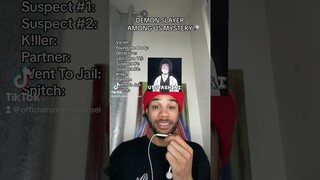 DEMON SLAYER AMONG US MYSTERY 🔎😈 #shorts #anime #demonslayer #kimetsunoyaiba #tanjiro #nezuko