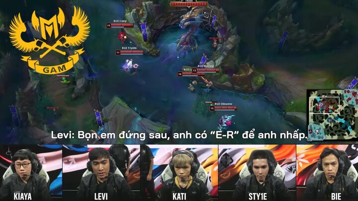 Mic Check GAM vs RGE: Levi call team cướp baron thần thánh tại CKTG 2022