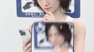 地铁上偷拍小姐姐，被发现后小姐姐一个动作吓坏我