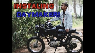 KAWASAKI BAJAJ CT100B SCRAMBLER BUILD PART 2│INSTALLING HOMLY DAYMAKER HEADLIGHT 6.5inch