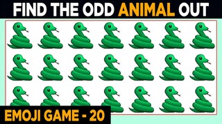 Snake Emoji Odd One Out Emoji Games No 20 | Find The Odd Animal One Out | Spot The Difference