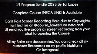 19 Program Bundle 2023 By Tai Lopez course Download
