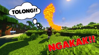 Minecraft Tapi Aku Di Kejar LAVA!! NGAKAK PARAHH!!