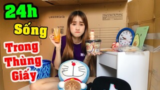 Thử Thách 24h Sống Trong Thùng Giấy - Vê Vê Channel