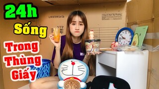 Thử Thách 24h Sống Trong Thùng Giấy - Vê Vê Channel