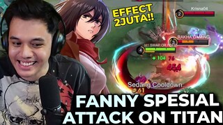 2 JUTA BUAT SKIN FANNY ATTACK ON TITAN?? GASS LA GILA EFFECT SENGERI INI COBA MASA GA DI BELI!!