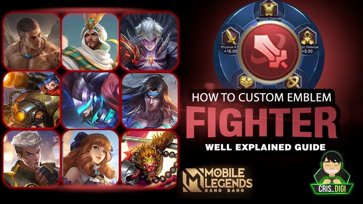 FIGHTER !?! HOW TO CUSTOM YOUR EMBLEM | BEST SETTINGS | MLBB | CRIS DIGI (ENG SUB)