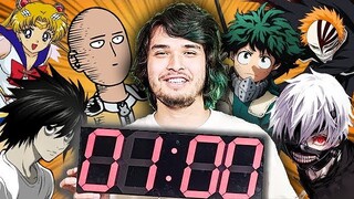 Spoiling Every Anime Ever in Under 1 Minute CHALLENGE