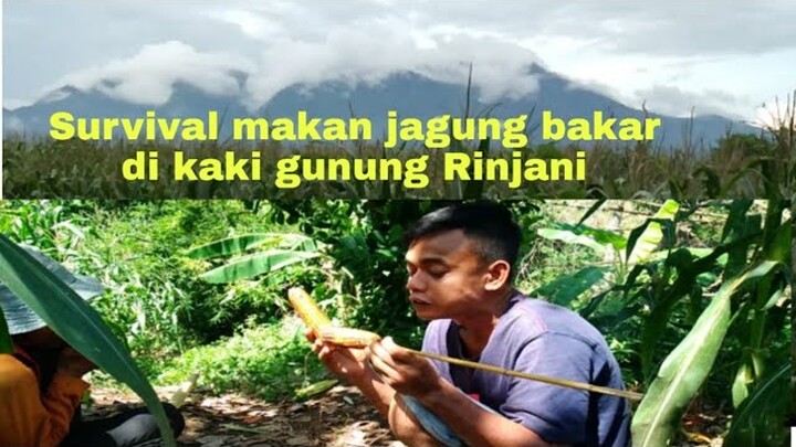 Survival Makan Jagung Bakar Di Kaki Gunung Rinjani