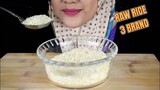 ASMR RAW RICE EATING|eat raw rice mixed with 3 brands|makan beras mentah pake centong|ASMR INDONESIA