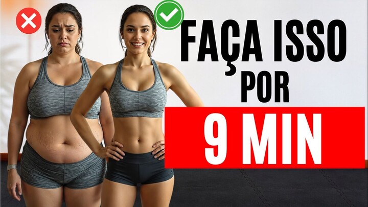 9 minutos para afinar a cintura em casa O treino fácil de abdominal em pé!