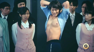 Japanese silly adverti*t: After working out, he went crazy...