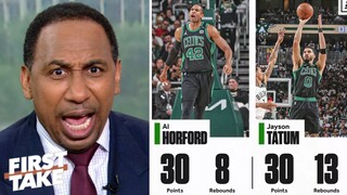 First Take | Stephen A. reacts to Al Horford, Jayson Tatum lead Boston Celtics to huge Game 4 win