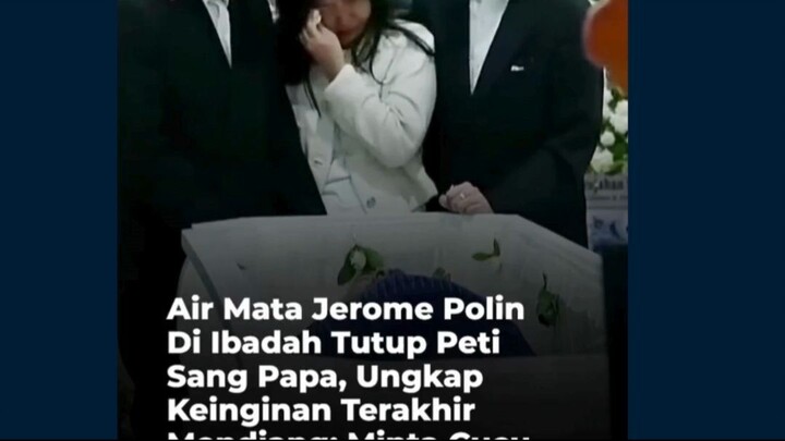 Air Mata Jerome Polin Di Ibadah Tutup Peti Sang Papa, Ungkap Keinginan Terakhir Mendiang Minta Cucu