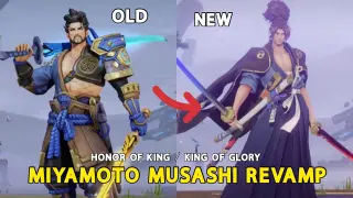 Miyamoto Mushasi OLD VS NEW REVAMP HERO SKILL EFFECT COMPARISON HONOR OF KING