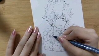 【Hand-painted】...I can still draw...