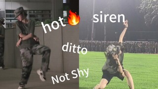 Saya sangat bersemangat sehingga saya menarikan empat lagu kpop di awal pelatihan militer di RUC!