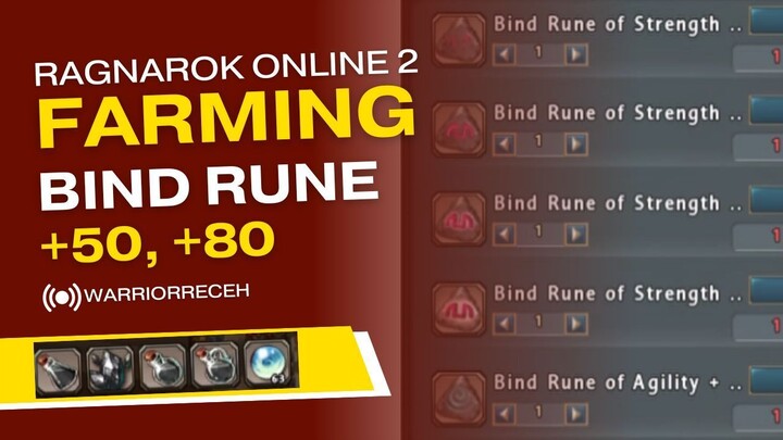 Farming Bind Rune +50 dan + 80 | Ragnarok Online 2! | Farming Guide 2025