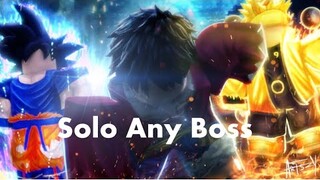 FASTEST WAY TO SOLO EVERY BOSS + NO GAMEPASS ON Anime Fighting Simulator | Roblox |