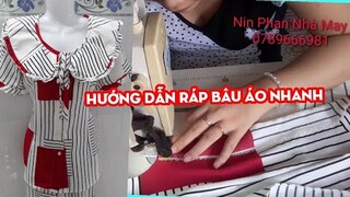 RÁP HOÀN CHỈNH MẪU ÁO TRÊN CHẤT VẢI LỤA/NIN PHAN NHÀ MAY