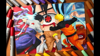 วาด Naruto's Rasengan VS Sasuke's Chidori - Anime Drawing