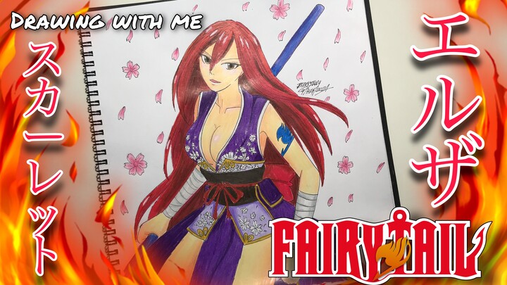 Drawing with me: Erza Scarlet❤️‍🔥