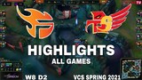 Highlight FL vs BTS All Game VCS Mùa Xuân 2021 VCS Spring 2021 Team Flash vs Burst The Sky Esports