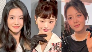 Zhang Yuanying + Liu Haocun + Zhao Jinmai di peragaan busana MiuMiu Paris Fashion Week!