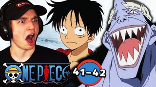 LUFFY VS. ARLONG IS SO HYPE!! | REACTION Episode 41-42