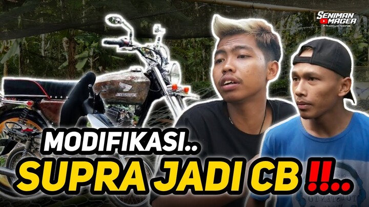 GAK NYANGKA !! BISA MERUBAH MOTOR SUPRA JADI CB HEREX || SENIMAN MAGER