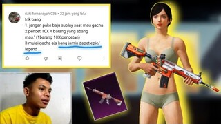 Trik Ngegacha Peti Suplai!!! Jamin Dapet Epic/Legend Katanya | Perjuangan Demi Dapat Skin M416😭