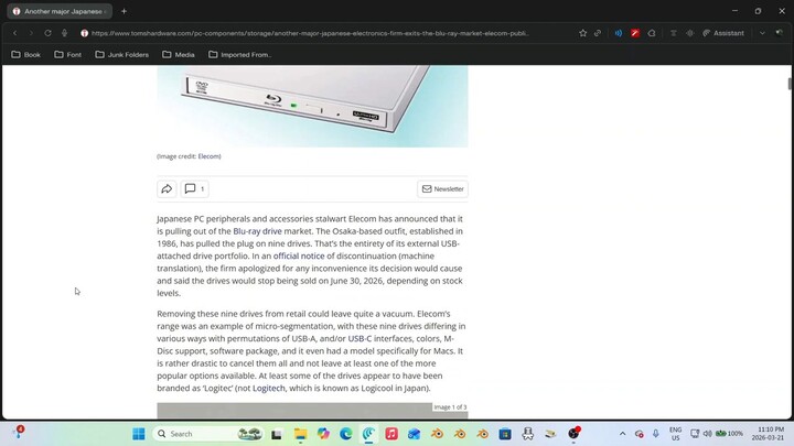 Elecom exits Blu-Ray market