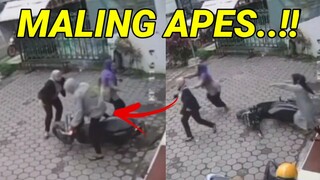 Maling Apes ‼️Kepergok Saat beraksi‼️Maling motor ini P4nik Dan kocar kacir Melihat pemilik motor