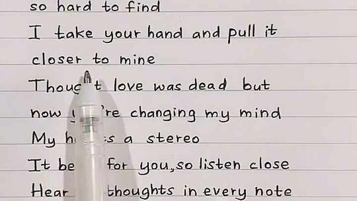 Stereo Hearts (small lyrics)