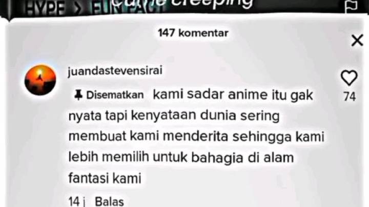 jangn buka sound nya KAMI PENCINTA ANIME SADAR DIRI KOK🙂💔