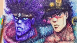 (Menggambar)Menggambar garis Kujo Jotaro|Stardust Crusaders